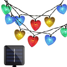 6.1m Heart Shaped 8 Working Modes Solar Powered Christmas Lights Waterproof 30 LED Solar String Light